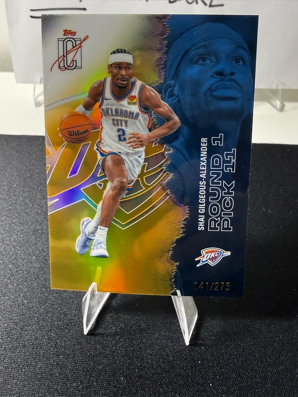 Topps Shai Gilgeous-Alexander Oklahoma City Basketball Card - Blue/White 141/275